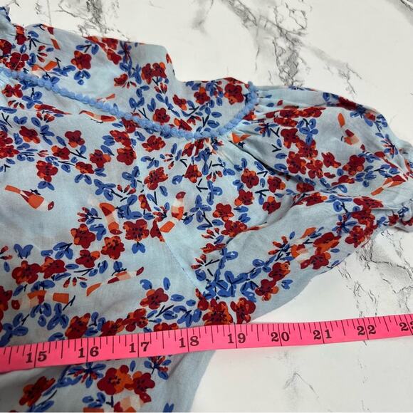 POUPETTE ST BARTH Ivy Mini Dress Blue Red Floral blue Kookoo Bird - Picture 6 of 7